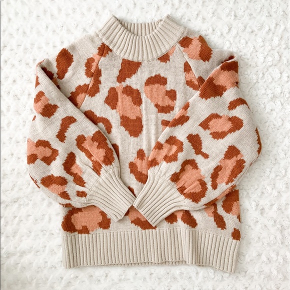 Very J Sweaters - ❌SOLD❌VERY J-Leopard Mock Neck Sweater